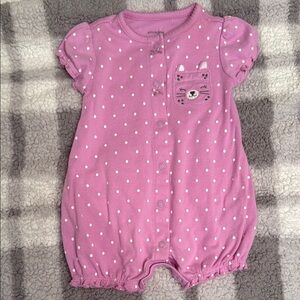 Carter's Pink and White Bodysuit with Playful Polka Dots
